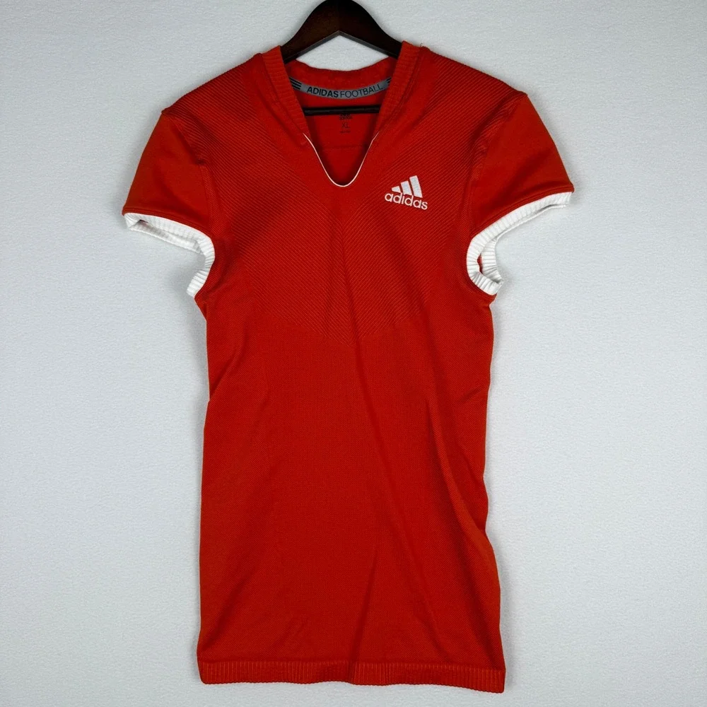 NWOT Adidas Primeknit‎ A1 Football Jersey Mens XL Orange White Compression